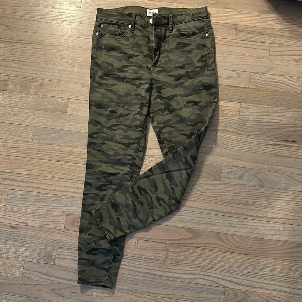 Hudson camo Blair Skinny ankle high rise jeans